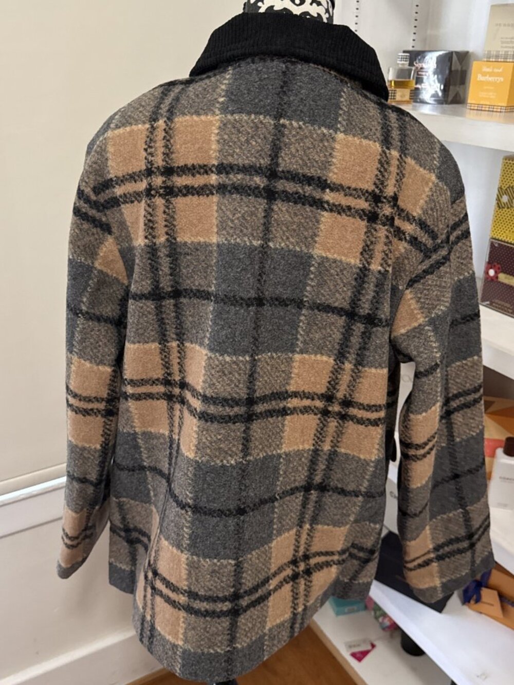 Pendleton Women's Wool Blend Barn Coat, Tan, Size Large New With Tags. - Picture 7 of 10